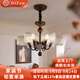 帝贊臥室吊燈中古風(fēng)2025年新款設計師美式復古餐廳法式房間主臥燈具 【6頭】咖色-52CM-三色光