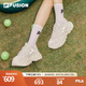 FILA  FUSION斐樂(lè)官方女鞋硬糖鞋時(shí)尚百搭老爹鞋舒適跑步運(yùn)動(dòng)鞋休閑鞋 棉花糖/銀-MM 35.5