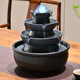 八月花開(kāi)的日子小型流水噴泉擺件循環(huán)水辦公室裝飾品八方來(lái)財(cái)客廳招財(cái)桌面風(fēng)水輪 2288大號(hào)