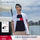 TOMMY HILFIGER【舒適府綢】夏季男裝商務(wù)休閑易打理短袖襯衣襯衫男外套78J9746 白色YCI XL （推薦：165-180斤）