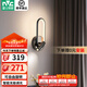 雷士（NVC）壁燈臥室床頭燈簡(jiǎn)約現代創(chuàng  )意客廳電視背景墻壁燈過(guò)道走廊酒店壁燈 【旋轉壁燈B款】智能遙控可旋轉