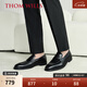 THOM WILLS新款2023便士樂福鞋男士套腳夏季豆豆鞋皮鞋一腳蹬真皮 黑色A6151 43 /8.5碼