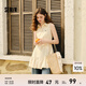 森馬（Semir）連衣裙女polo領(lǐng)無袖花苞裙甜酷2025夏新款辣妹分割短裙小個子 米白10301 M