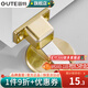 固特（GUTE）門吸免打孔地吸門阻器門磁吸防撞阻門器門擋器地吸門碰門吸磁鐵 拉絲金(
