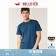 HOLLISTER25夏新款經(jīng)典小海鷗情侶棉質(zhì)基礎T恤男裝女裝KI324-5149 海軍藍 M (180/100A)