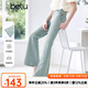 百圖betu女裝2025夏季新款牛仔微喇褲舒適棉感牛仔喇叭褲褲子2505T57 淺牛仔藍 M