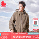 思凱樂SCALER戶外抓絨衛(wèi)衣女搖粒絨上衣保暖仿羊羔絨連帽外套抓絨衣 軍綠（男女同款） L