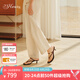 73Hours女鞋發(fā)財(cái)宅女同款太妃糖2025夏季高跟涼拖人字拖夾腳拖鞋 紫紅 37