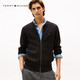 Tommy Hilfiger【含羊毛】秋冬男裝商務(wù)休閑青年針織夾克棒球開(kāi)衫毛衣外套
