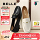 百麗（Belle）秀氣樂(lè)福鞋女2025秋新商場(chǎng)同款質(zhì)感羊皮通勤樂(lè)福鞋E3C1DCA5 黑色 39