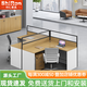 時仁（ShiRen）辦公家具辦公桌椅組合員工桌電腦桌現(xiàn)代簡約屏風隔斷辦公室卡座 T字形兩人位【含柜】
