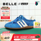 百麗（Belle）跑道休閑運動賽車鞋女2025秋新復(fù)古撞色內(nèi)增高德訓(xùn)鞋B2816CM5預(yù)售 藍色 39 (245mm)