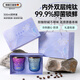 艾曼格（IMOGY）德國純鈦杯子咖啡杯家用泡茶杯主人杯高顏值情侶對杯禮物雙層水杯 漸變鳶尾紫+漸變銀河藍【禮盒裝】
