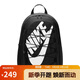 耐克（NIKE）男女雙肩包背包 大容量旅行包電腦書包休閑包DV1296-010 黑白