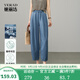 婭麗達萊賽爾涼感香蕉牛仔褲女寬松大碼鐮刀褲2025夏季白色褲子潮 牛仔藍（B1） XL