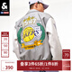 杰克·瓊斯（JACK&JONES）衣服男裝PU外套男NBA聯(lián)名湖人隊翻領(lǐng)重磅刺繡夾克外套高級感痞帥 E51灰色 常規(guī) E51灰色 S 170