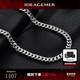 IDEAGEMER925銀古巴鏈項鏈男士簡(jiǎn)約個(gè)性小眾加粗霸氣男生百搭素鏈鎖骨鏈潮 銀古巴項鏈【50CM】