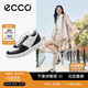愛(ài)步（ECCO）厚底板鞋 百搭牛皮休閑鞋 街頭720女鞋209713 黑色/白色39