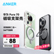 ANKER安克支架殼 適用華為Pura70手機(jī)殼保護(hù)套支架磁吸二合一防摔磨砂支點(diǎn)殼男女款【冰透色】