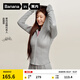 蕉內（Bananain）【趙露思同款】非常服501Slim女士連帽外套短款新款修身針織女裝 【趙露思同款】中麻灰 M