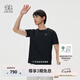 KOLON SPORT/可隆戶外短袖T恤 男子接觸涼感防曬UPF50+冷黑圓領(lǐng)上衣 LHRT5AN009-BK 黑色 M170/92A