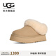 UGG秋季新款女士舒適時(shí)尚厚底毛領(lǐng)圓頭一腳蹬休閑樂(lè)福鞋 1171393 MDSD | 芥菜籽色 36
