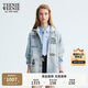 Teenie Weenie小熊女裝外套2025年秋季新款復古街頭休閑感牛仔上衣 淺藍色 S