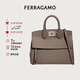 菲拉格慕（Ferragamo）女士STUDIO牛皮革手提包0718294 七夕禮物送女友