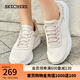 斯凱奇（Skechers）七夕情人節(jié)禮物女鞋Silp ins閃穿鞋一腳蹬休閑健步鞋117504 乳白色/OFWT 37