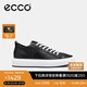 愛步（ECCO）板鞋女 牛皮輕盈厚底增高休閑鞋 街頭ACE女鞋856813 黑色 39