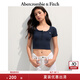 ABERCROMBIE & FITCH【多色亨利領(lǐng)】女裝25夏新款經(jīng)典小麋鹿修身短袖T恤KI139-5271 海軍藍(lán)(綠色小麋鹿) S (165/92A)