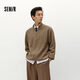 森馬（Semir）森柔|毛衫男冬季含羊毛針織衫半開(kāi)襟毛衣情侶內搭101724107206