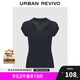 UR2025春季新款女裝簡(jiǎn)約格雷系修身短袖針織衫UWM950031