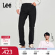 Lee【張凌赫代言】商場同款709修身錐形黑色男牛仔褲休閑顯瘦潮流 黑色（褲長31） 31