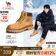 駱駝（CAMEL）【王俊凱同款】馬丁靴男秋冬2025新款大黃靴女戶外工裝靴登山鞋子 GE122W7757T 金黃色（男款） 43