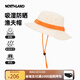 諾詩蘭25春夏新款戶外遮陽防曬小檐帽NCAFT0108S 亞麻色 M