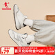 喬丹QIAODAN獨白2.0運動鞋女夏夏新款復(fù)古運動鞋加絨保暖休閑鞋 樺白色/鯊魚灰 37