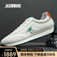 JASONWOOD牛皮男鞋2025秋季輕便透氣阿甘鞋真皮小白鞋平底耐磨休閑板鞋191 白綠色/蜜蜂款 41 (255mm)