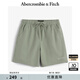 ABERCROMBIE & FITCH【毛圈布短褲】男裝25夏季美式字母LOGO運動(dòng)衛褲短褲KI128-5078 灰綠色 M (180/80A)