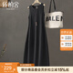 絲柏舍中長(cháng)款連衣裙2025夏季新款女裝時(shí)尚寬松款拼接背心裙S52R1820L