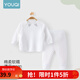 優(yōu)奇斷碼撿漏   嬰兒衣服內衣褲套裝寶寶睡衣秋衣秋褲兒童分體兩件套 【純棉柔軟】初生白 80cm
