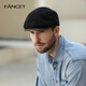 凡飾（FANCET）帽子男秋冬復古百搭英倫風(fēng)前進(jìn)帽加厚保暖中年人鴨舌帽秘古黑均碼