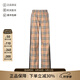 博柏利（BURBERRY）女款棉質(zhì)休閑褲長(zhǎng)褲女裝禮物女 80405971 典藏米色黑色Vintage格紋 L /品牌原碼 10