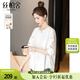 絲柏舍圓領(lǐng)襯衫2025春夏新款女裝時尚寬松款單排扣鏤空襯衣