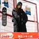 MLB羽絨服男女情侶長(cháng)款連帽加厚外套24冬季新款3ADJB1846-50BKS-S