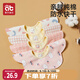 愛貝迪拉（AIBEDILA）嬰兒口水巾純棉圍嘴360度旋轉(zhuǎn)寶寶用品口水兜新生兒防水圍兜4條裝