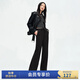 simple pieces【輕薄絨休閑褲】休閑褲女2023冬SPS抽繩拖地休閑褲 經(jīng)典黑/身高153-164(現貨） 90-93（105-115斤）
