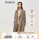 PORTS 寶姿秋冬新品優(yōu)雅長袖中長大衣ALM9C024NZF078 駝色 S (4)