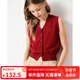 ELLE KIDS條紋小狗印花】25春夏季女童老錢(qián)風(fēng)V領(lǐng)抗起球毛衣馬甲外套上衣