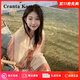 CRANTA KOMEIA圍巾女披肩春秋空調海邊沙灘紗巾棉麻絲巾媽媽生日禮物送女友老婆 溫柔橘粉 高級感送女朋友愛(ài)人實(shí)用高檔